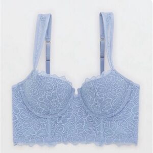 Aerie Blue Sparkle Balconette Bra